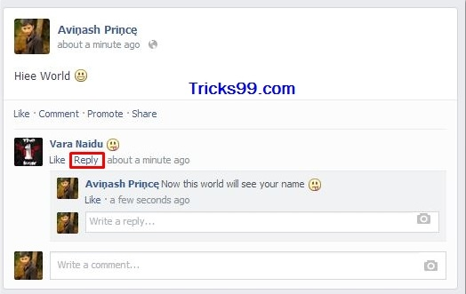 How to get REPLY Button in Comments for Facebook Profile Posts. (2014)