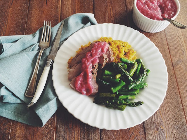 Herbed Pork Tenderloin with Rhubarb Sauce (AIP/Paleo)