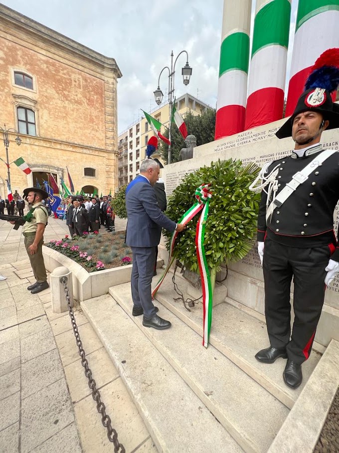  Intervento del Presidente della Provincia di Matera alle celebrazioni per l'80esimo anniversario del 21 settembre 1943