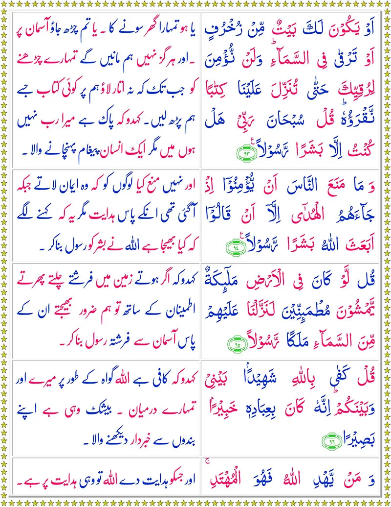 Quran,Surah Israel / Isra with Urdu Translation,Quran with Urdu Translation,