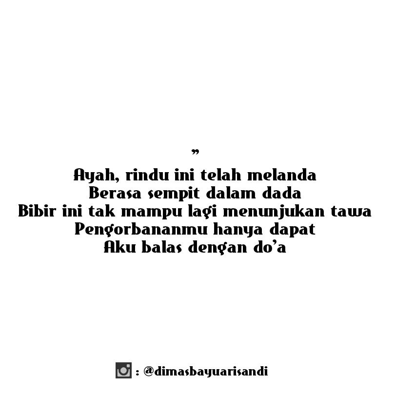 Quotes Rindu Ayah  Kata Kata Mutiara