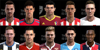 Faces: Diawara, Grassi, Guilherme Siqueira, Immobile, Lucas Hernandez, Manaj, Miku, Sergio Rico,  Widmer, Zielinski, Pes 2013