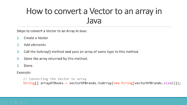  nosotros lead hold learned how to convert a LinkedList to array inwards Java together with inwards today How to convert Vector to array inwards Java? 2 Examples