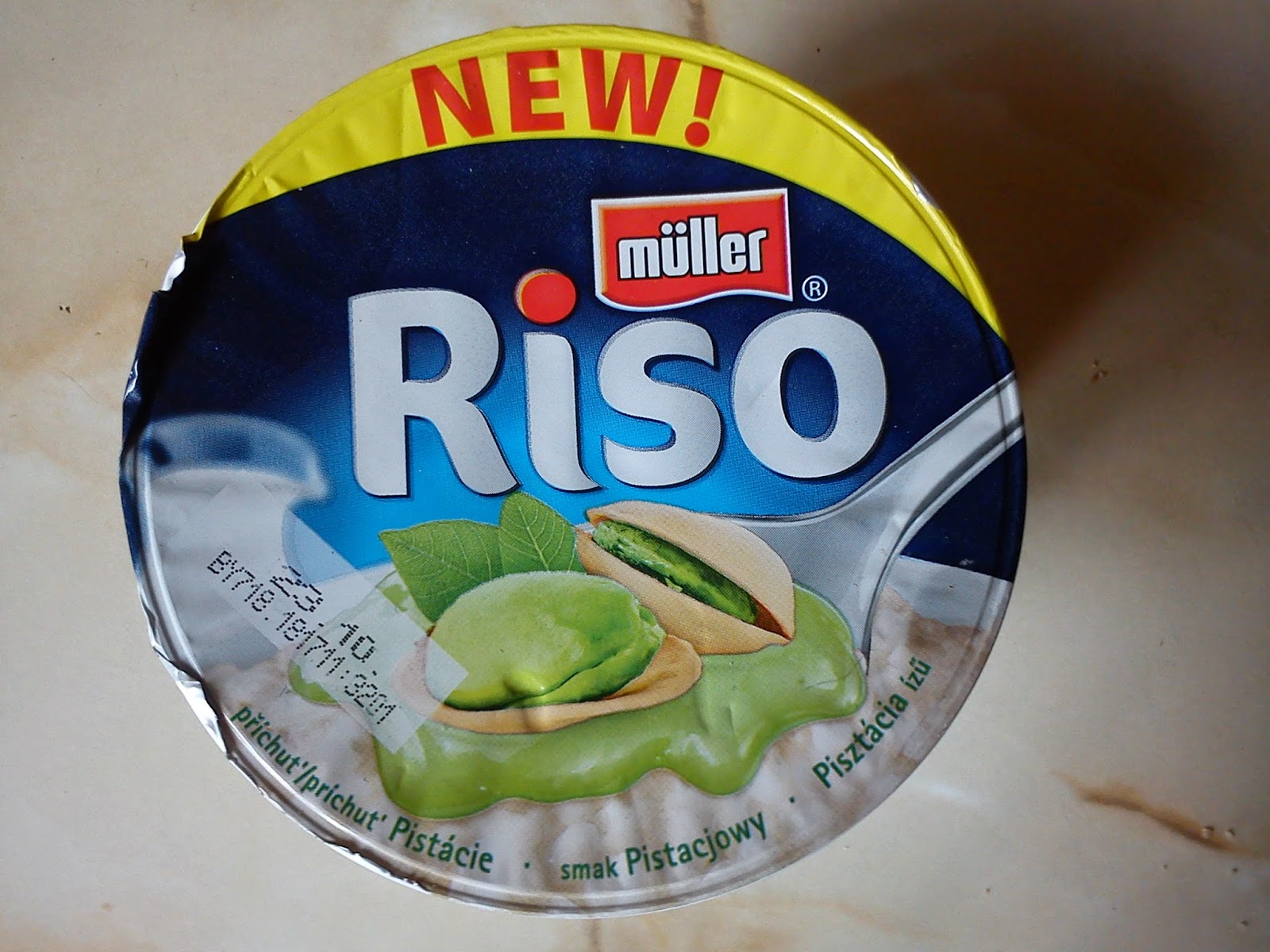 New! Muller Riso Smak Pistacjowy  Deser mleczno-ryżowy o smaku pistancjowym   