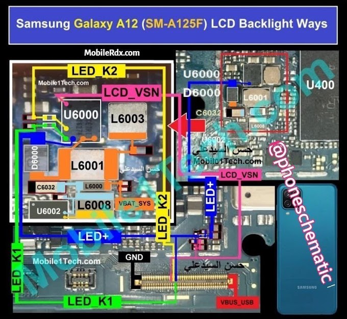 SAMSUNG GALAXY-A12 Backlight Problem Solution