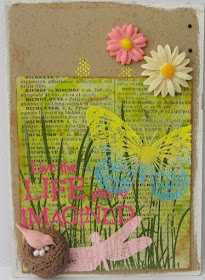 Visible Image spring challenge Butterfly Tall Grass stamp