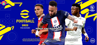 Download eFootball 2023 PES ISO PPSSPP Indonesian Version New Face Best Graphics Realistis HD Latest Kits Update Transfer