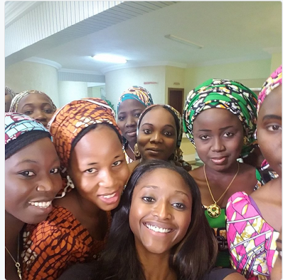 Photo of the day! Chibok girls take a selfie with CNN Isha Sesay