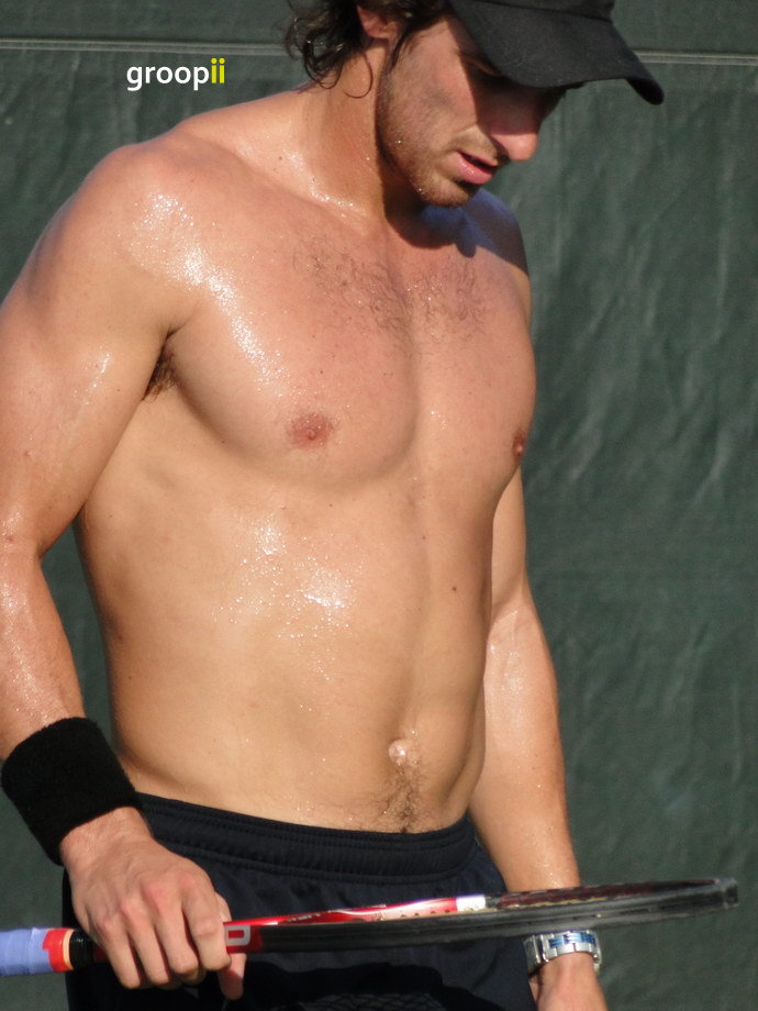 Pablo Cuevas Shirtless at Sony Ericsson Open 2011