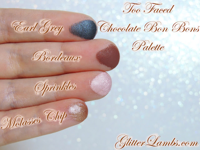 Too Faced "Chocolate Bon Bons Palette" Swatches by Glitter Lambs www.GlitterLambs.com Makeup Eyeshadow Review