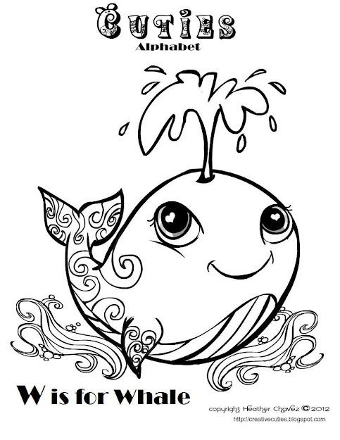 Creative Cuties Whale Coloring Page