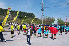 parade, banners, flags, Sanguacha, Okinawa