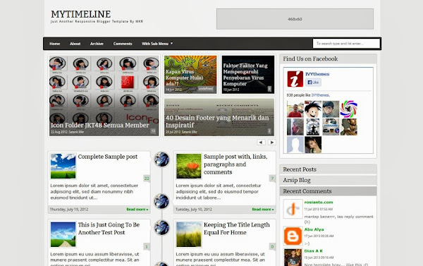 MyTimeLine Blogger Template