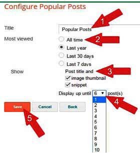add blogger popular post widget
