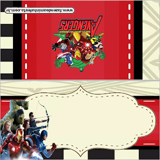 Avengers Party Free Printable Candy Bar Labels.