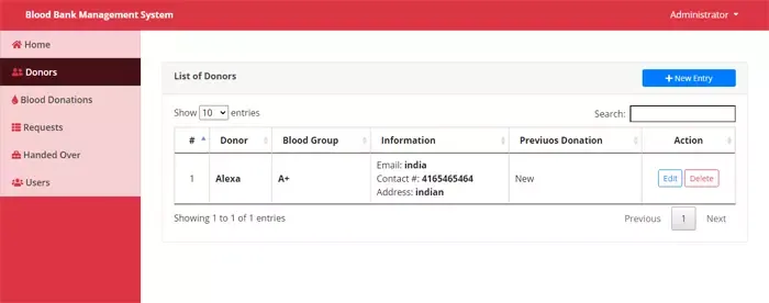 Online Blood Bank Management System Project In Php Source Code