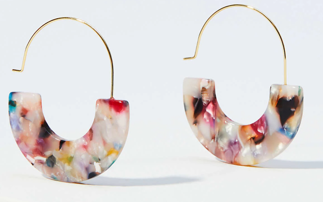 Loft Marbleized Resin Earrings