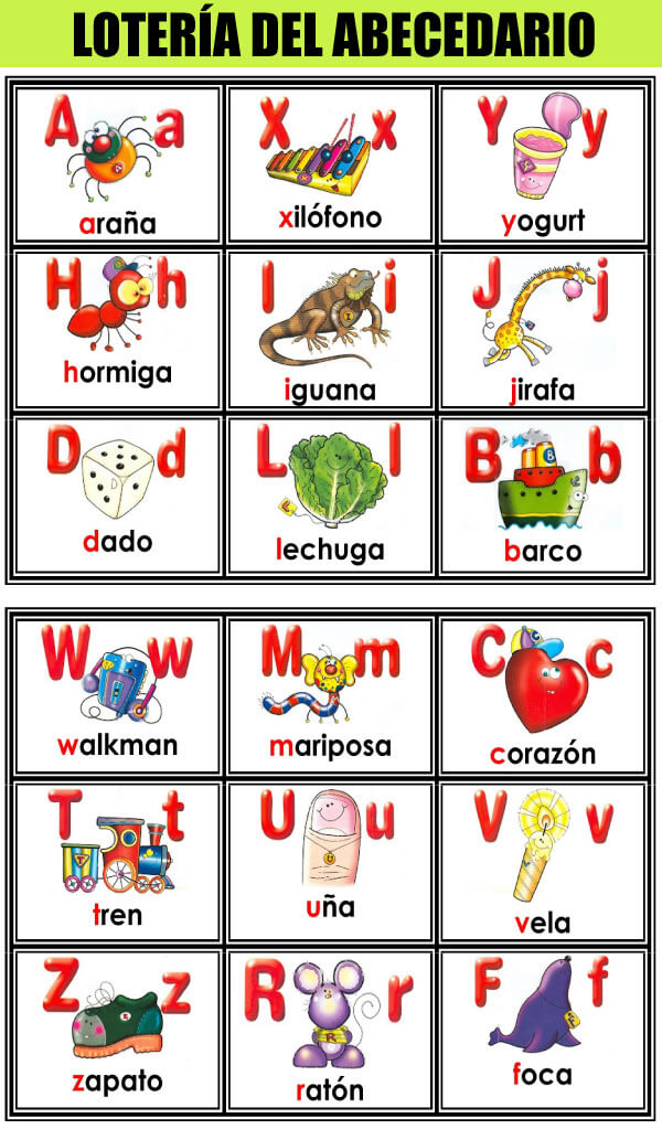 Cartones De Bingo En Pdf Para Imprimir ABC  Cartones de bingo, Bingo para  imprimir, Bingo