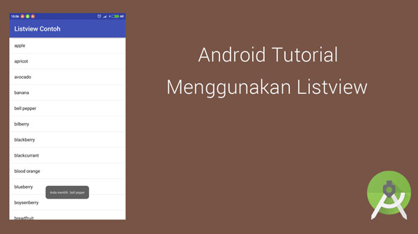 Tutorial Dasar Cara Menggunakan ListView Pada Android Studio