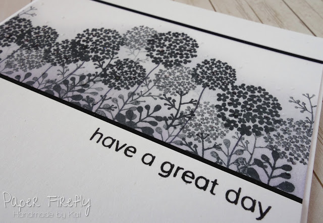 Floral silhouette stamped card using Dragonfly dreams by Card-io