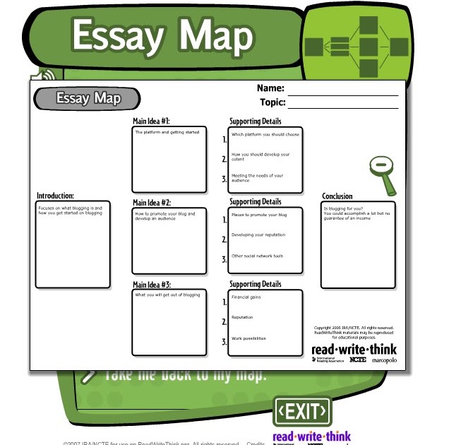 how to write an essay map