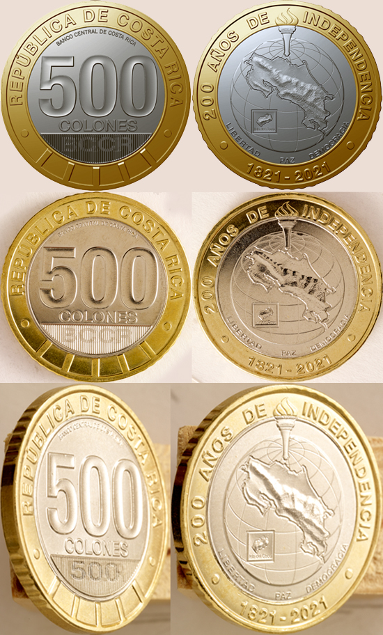 Costa Rica 500 colones 2021 - Bicentenary of Independence