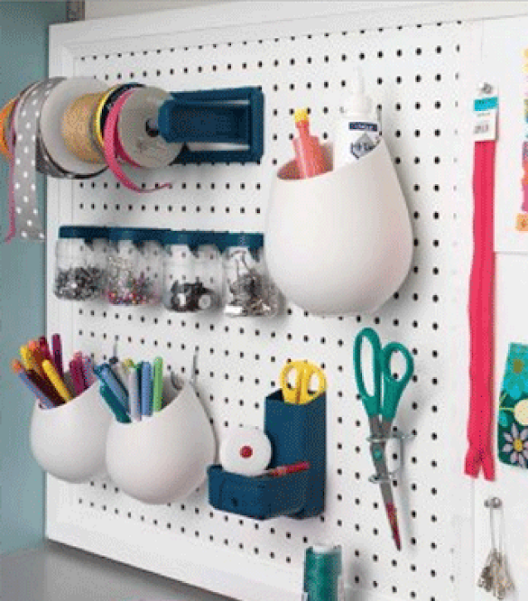 Pegboard For Craft Room : A Craft Room Office Pegboard Gallery Wall (With Video Tour) - This tutorial for building a diy pegboard for a craft room shows building, installation, and organization of a pegboard.