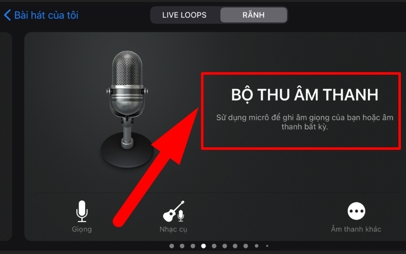 Chọn Bộ thu âm thanh