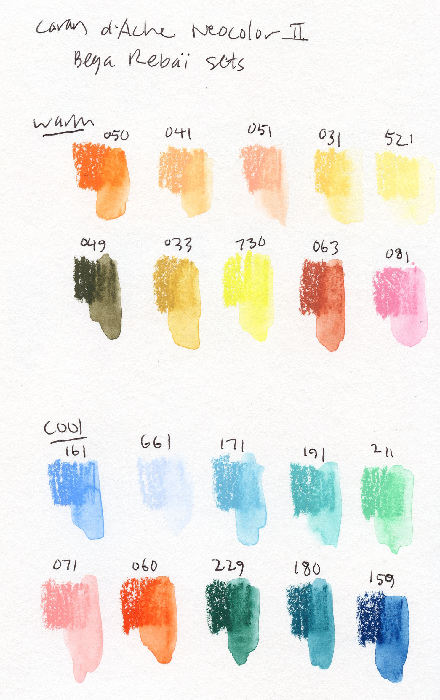 Caran d'Ache Neocolor II chart  Color chart, Crayons artwork, Chart