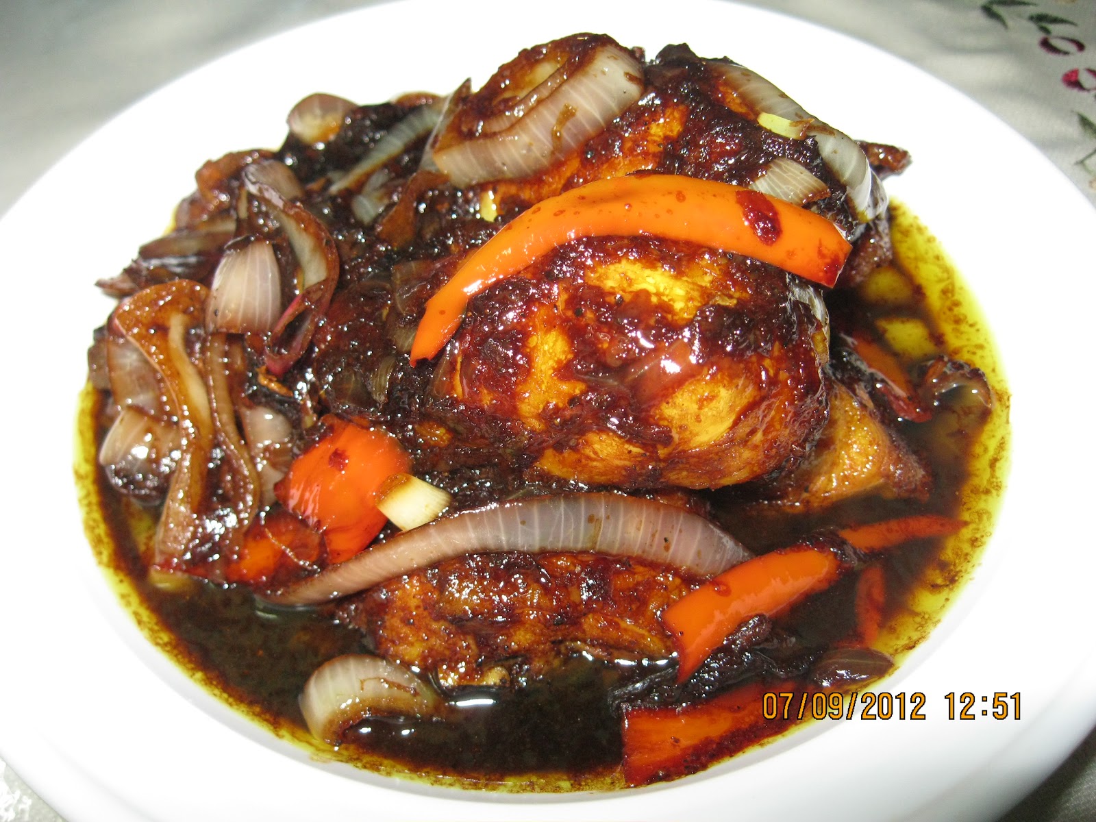 RESEPI CIKGU ANI: AYAM MASAK KICAP BLACKPEPPER