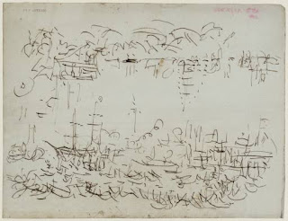 Turner's waves and boats sketch