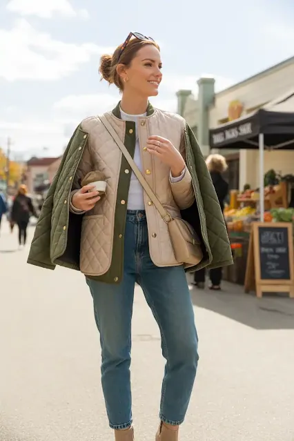 Quilted Jacket + Jeans Combo
