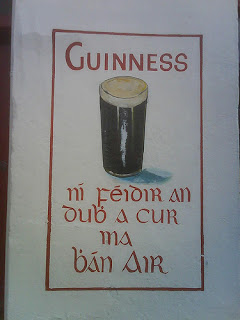 Advert in Gaeilge using the latin gaelic alphabet