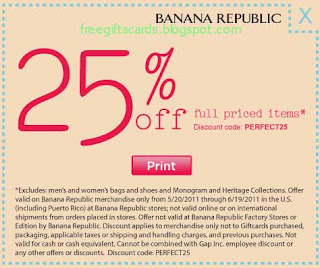 Free Printable Banana Republic Coupons