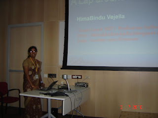Hima vejella presenting at Community Launch