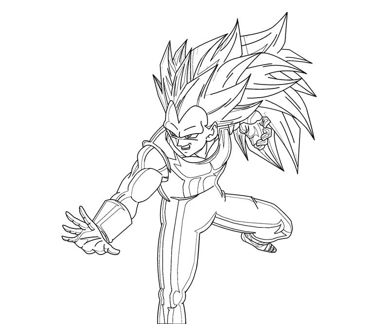 Printable Vegeta 4 Coloring Page