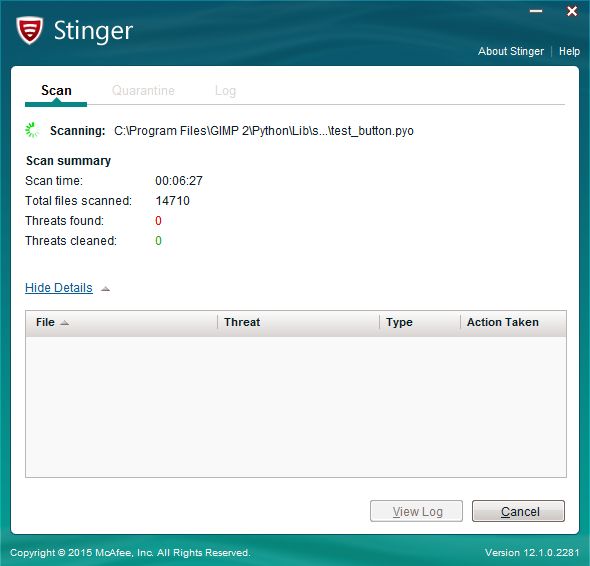 McAfee Stinger tool | Supratim Sanyal's Blog