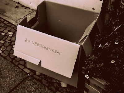 Berlin Free Box people give away unwanted items on the street