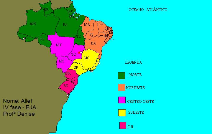 mapa do brasil para pintar. Atividade: Mapa do Brasil