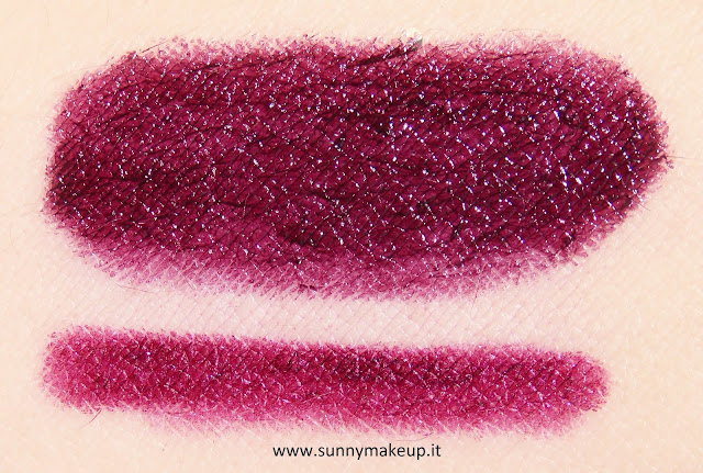 Swatch Pupa - Kit Miss Pupa. 416 – I'm Dark Plum + True Lips 25.