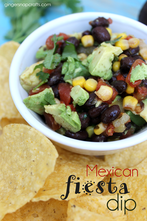 Mexican Fiesta Dip at GingerSnapCrafts.com #cansgetyoucooking_thumb