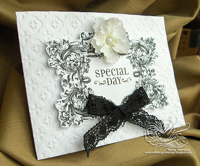 Court Wedding Black and White Card and Invitation Nunta la Palat invitatii