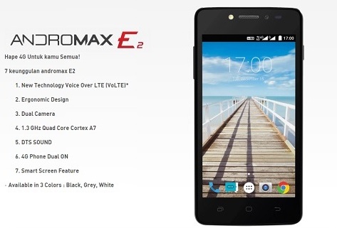 Harga HP Smartfren Andromax E2 Tahun Ini Lengkap Dengan Spesifikasi Ram 1GB Harga Rp. 900 Ribuan