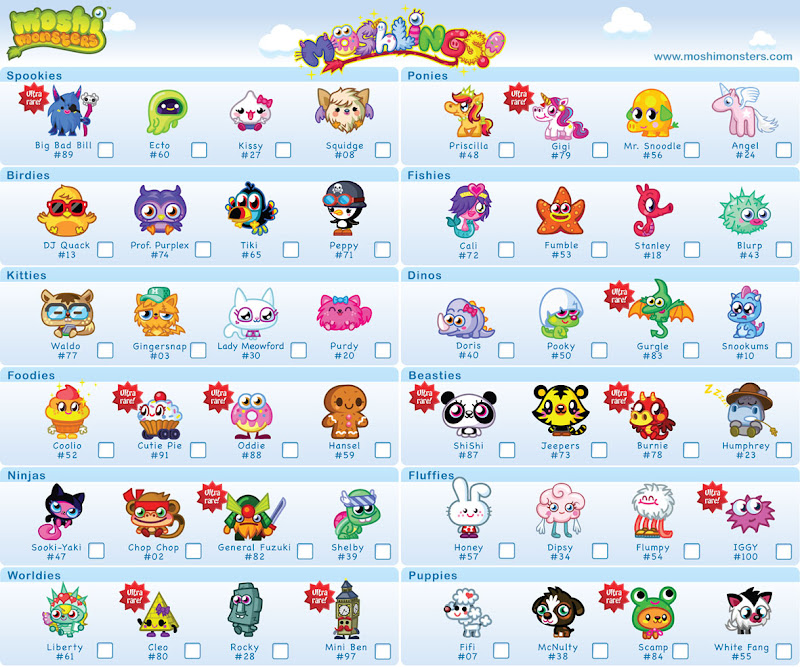 Moshi Monsters Moshlings Pictures title=
