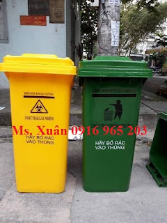 Thùng đựng rác chung cư tại tp hcm loại 2 bánh xe 120 lít và 240 lít