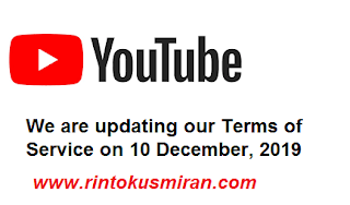 We are updating our Terms of Service on 10 December, 2019