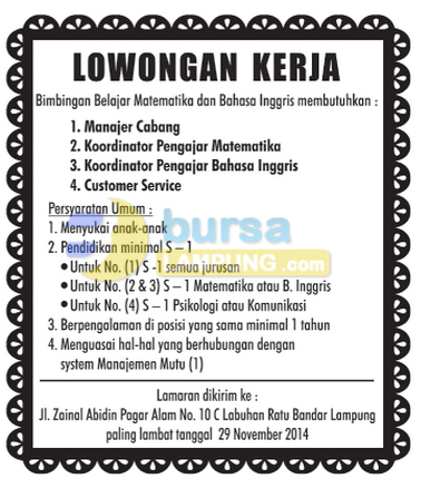 Contoh Iklan Lowongan Pekerjaan Customer Service - Toast 