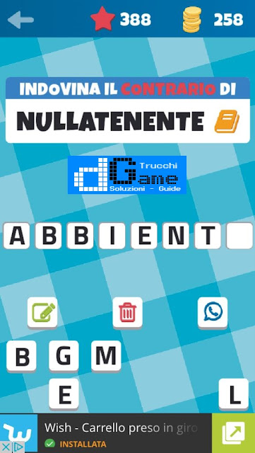 Sinonimi e Contrari (Il Gioco) soluzione livello 381-390