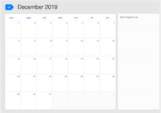 Free Printable Calendar December 2019