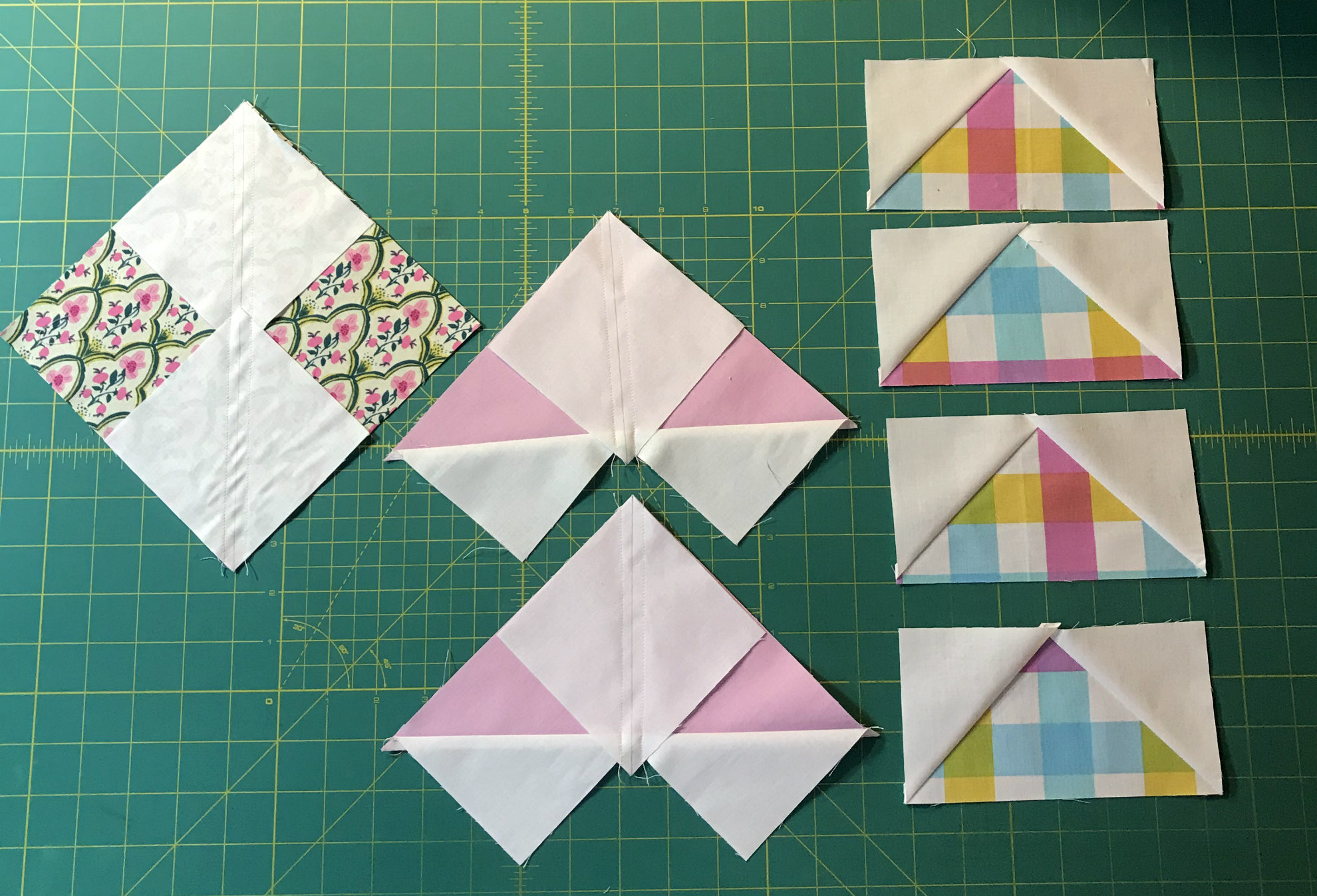 Square in a Square Quilt block tutorial by Amy Smart